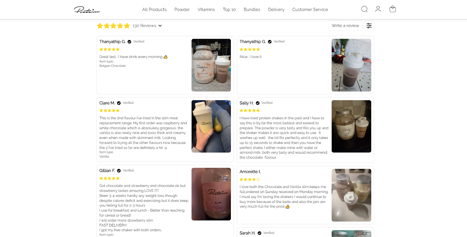 Example of Product Page Anatomy - A Solid Social Proof