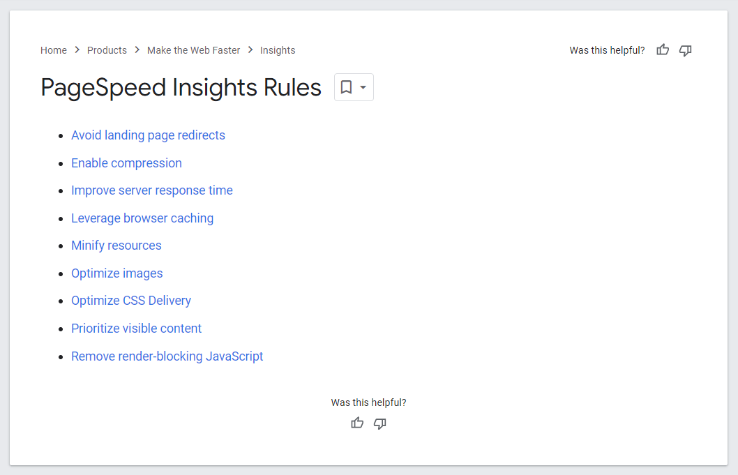 Google’s Recommendations on Improving PageSpeed Score